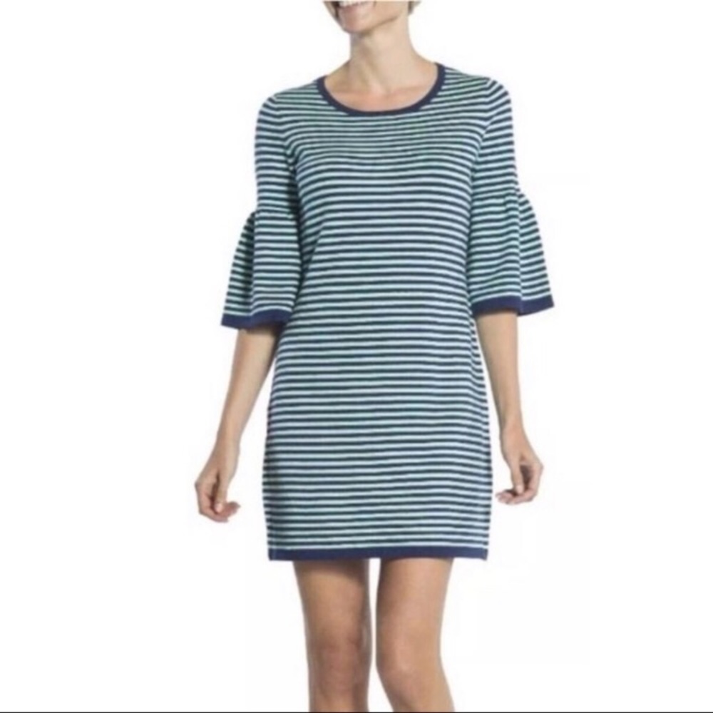 Sail to Sable Striped Bell Sleeve Dress